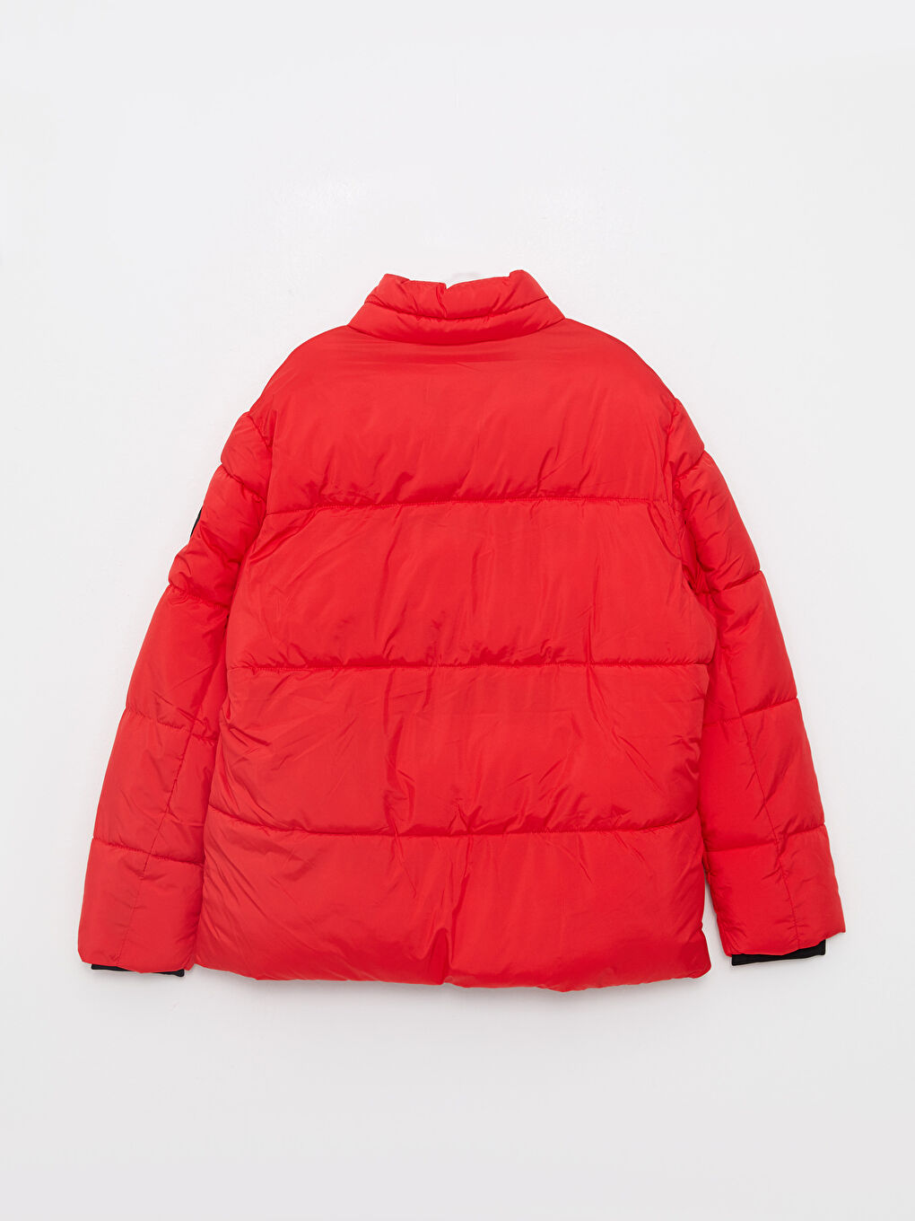 Relaxed Fit Funnel Neck Men's Puffer Coat-6