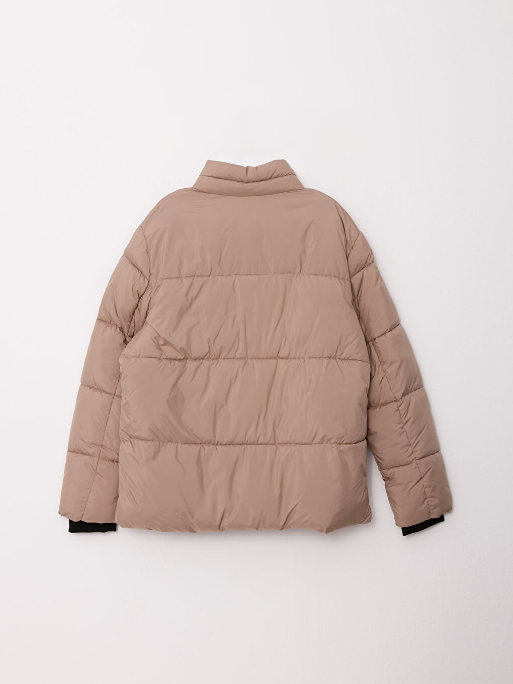 Relaxed Fit Funnel Neck Men's Puffer Coat-6