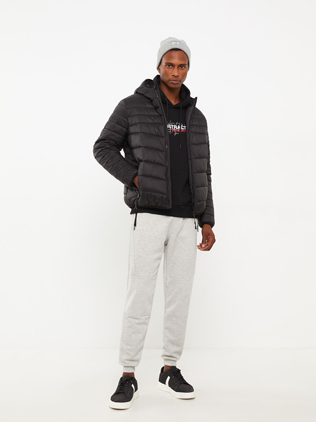 LCW Casual Uski Puffer Kaput sa Kapuljačom za Muškarce -W21093Z8-CVL