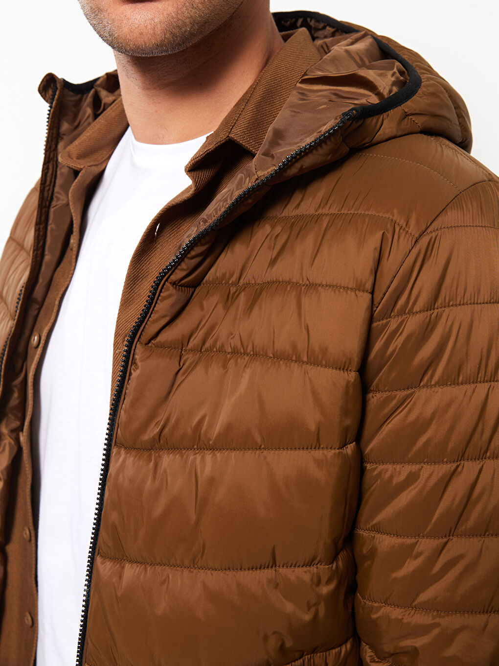 Slim Fit Hooded Men's Puffer Coat-1
