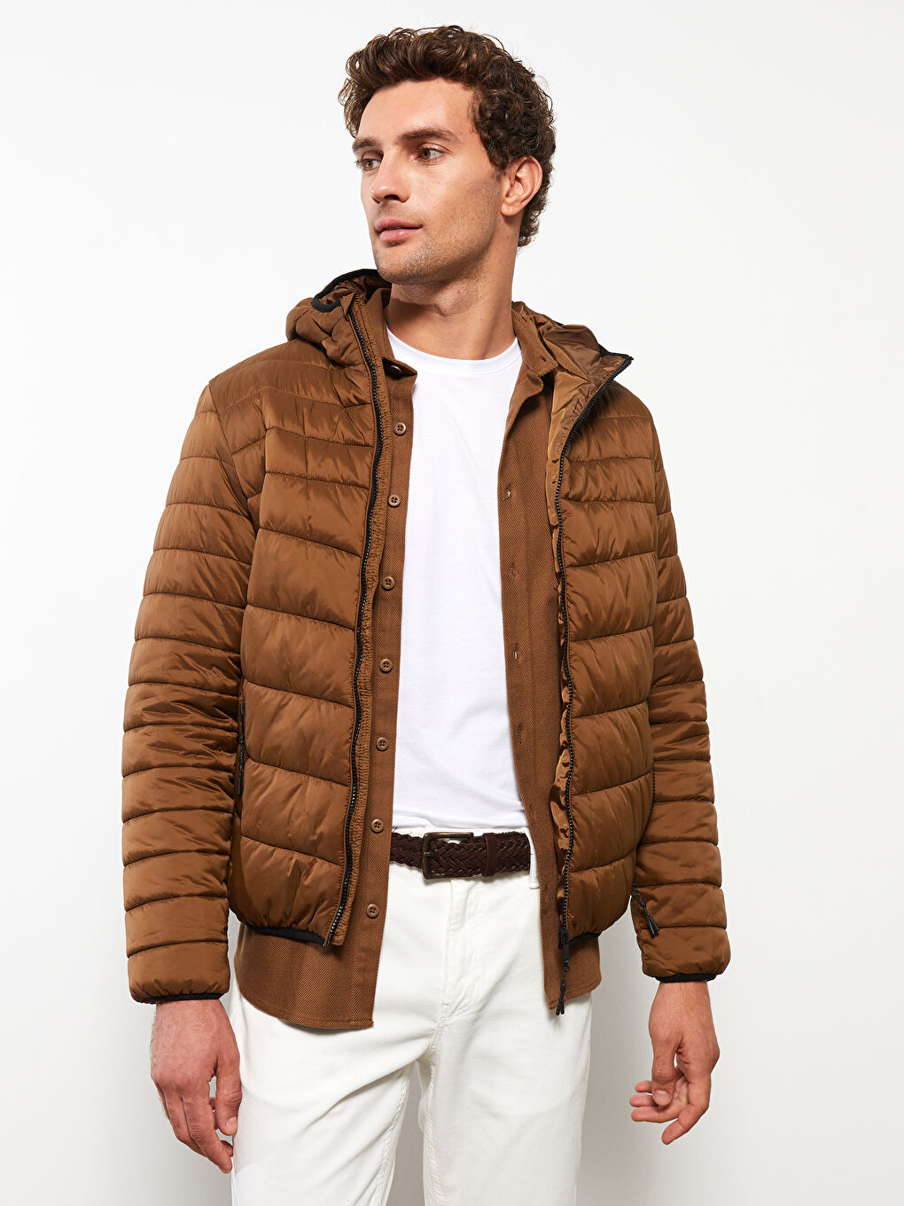 Slim Fit Hooded Men's Puffer Coat-4