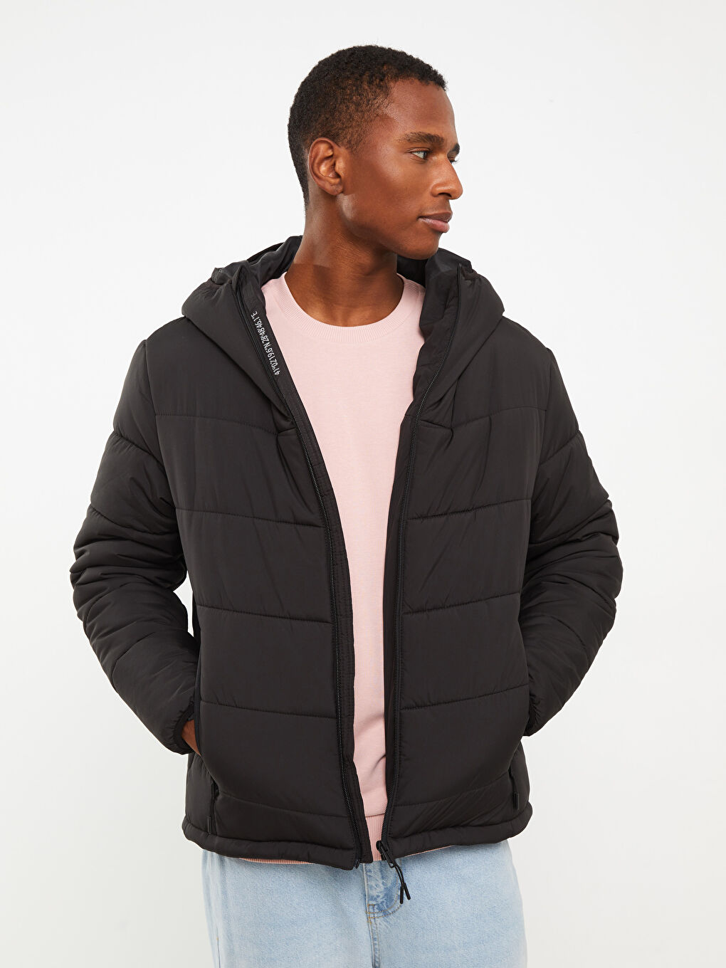 Standard Fit Hooded Men's Puffer Coat-1
