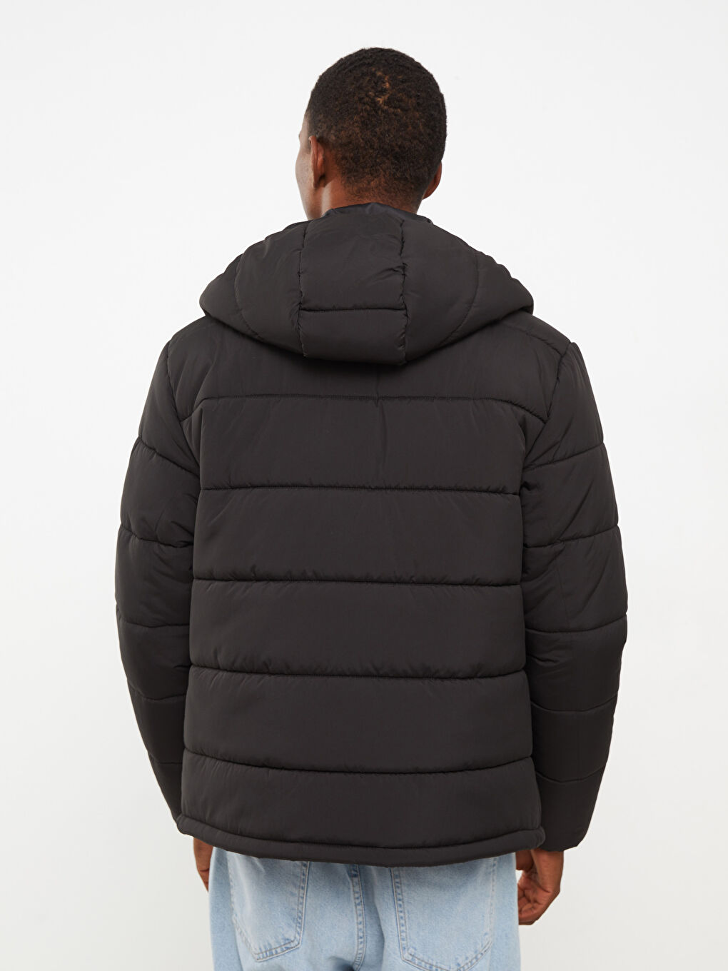 Standard Fit Hooded Men's Puffer Coat-4