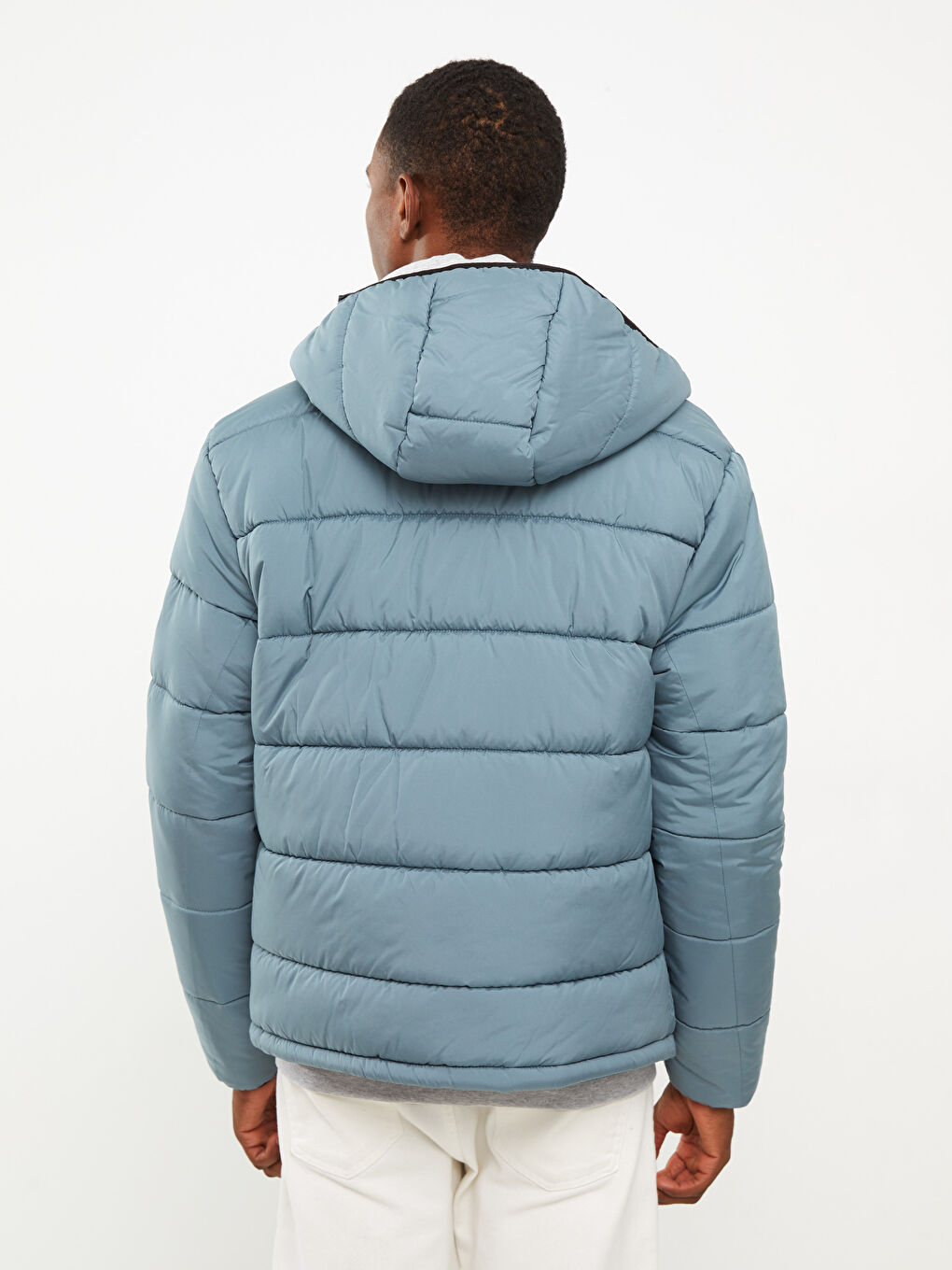 Standard Fit Hooded Men's Puffer Coat-4