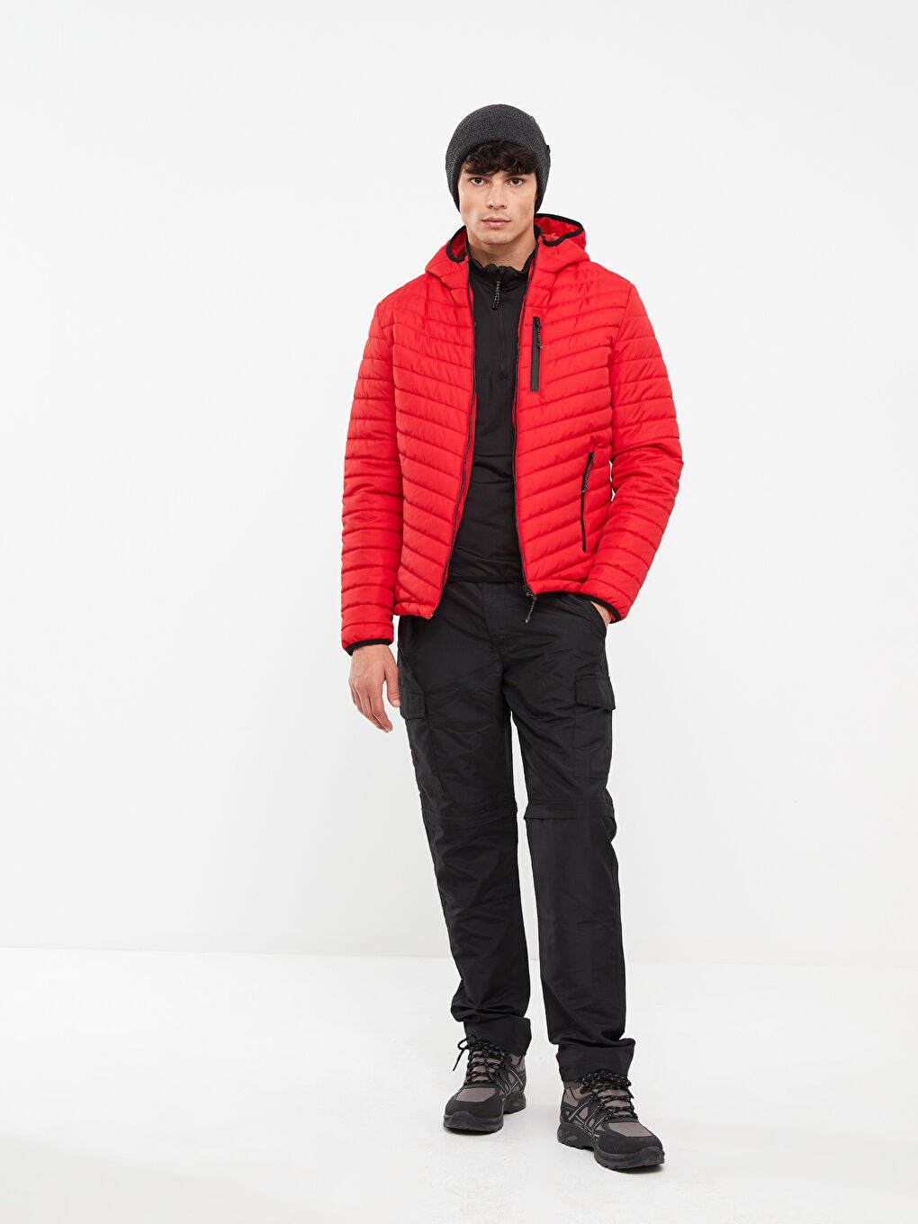 Standard Fit Hooded Men's Puffer Coat