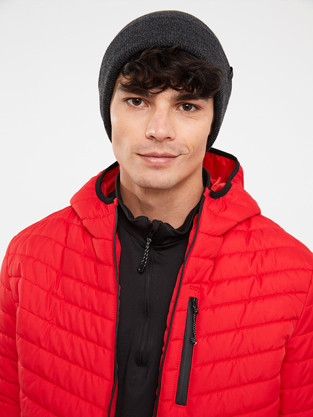 Standard Fit Hooded Men's Puffer Coat-2