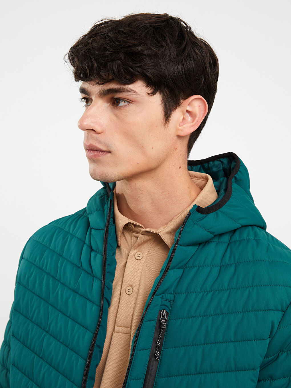 XSIDE ACTIVE Standard Fit Hooded Men's Puffer Coat -W21097Z8-HQ0