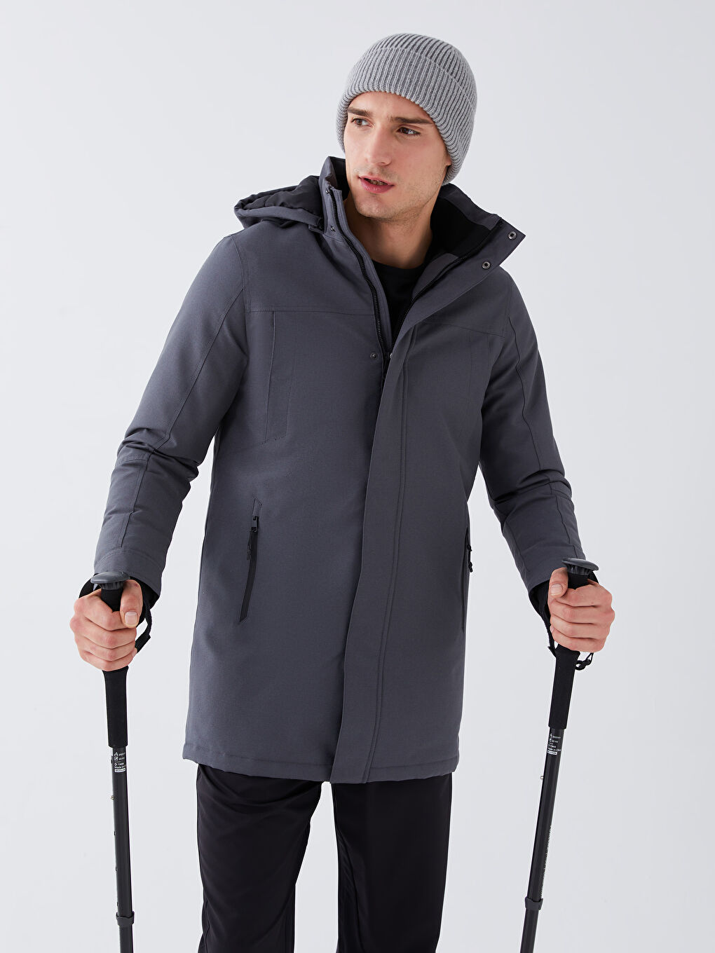 Standard Fit Hooded Men's Coat-1