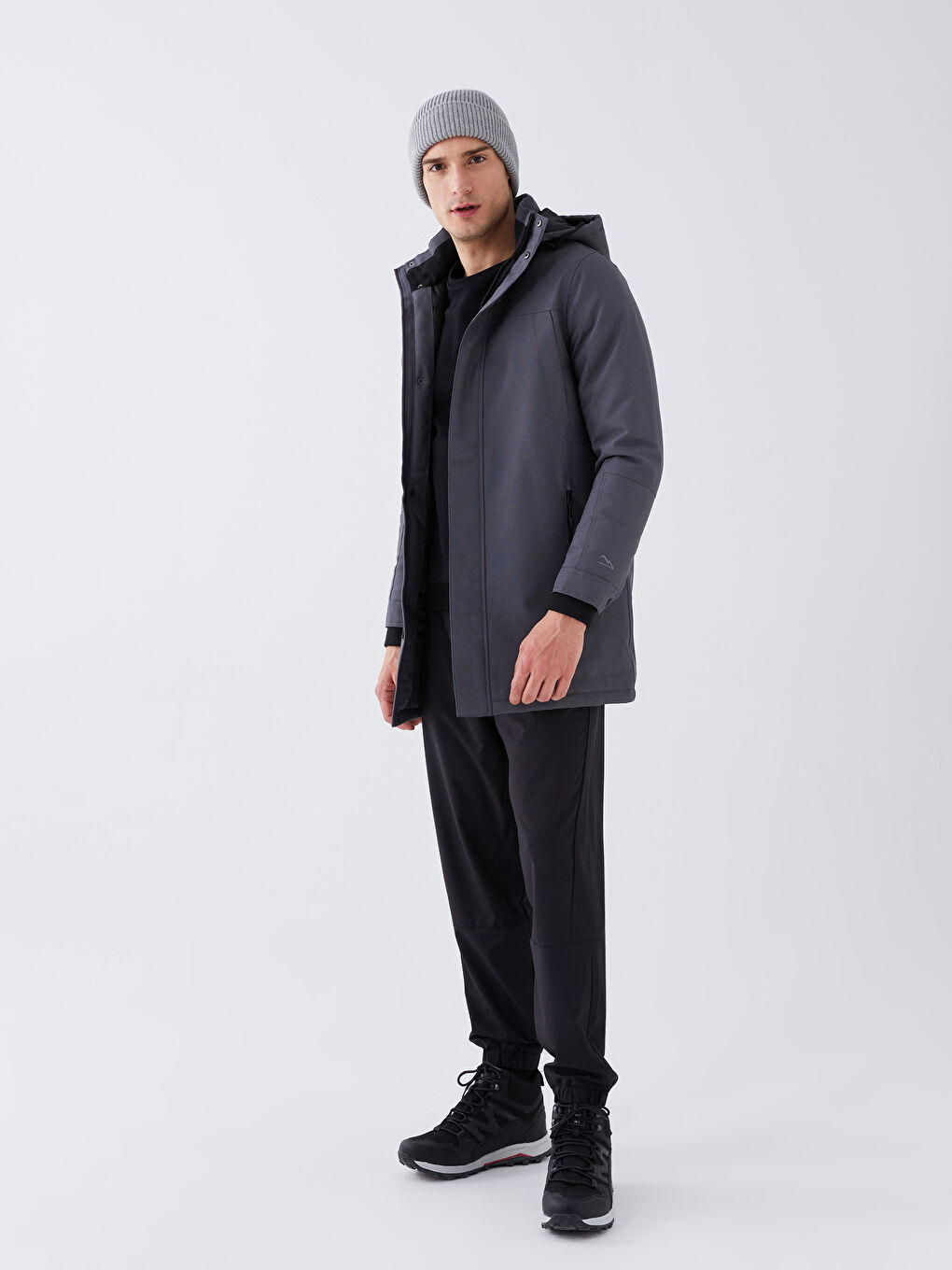 Standard Fit Hooded Men's Coat-3