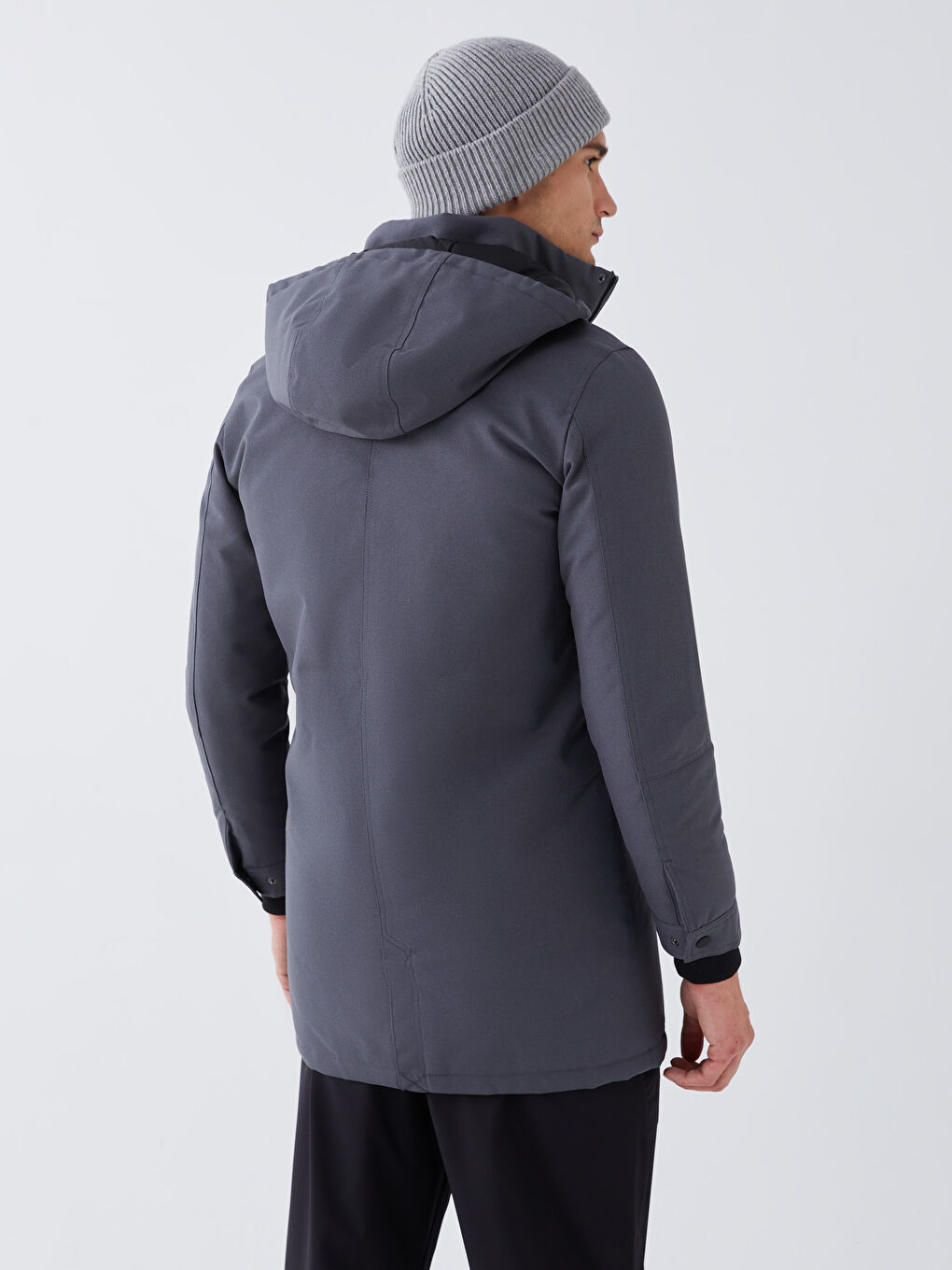Standard Fit Hooded Men's Coat-7