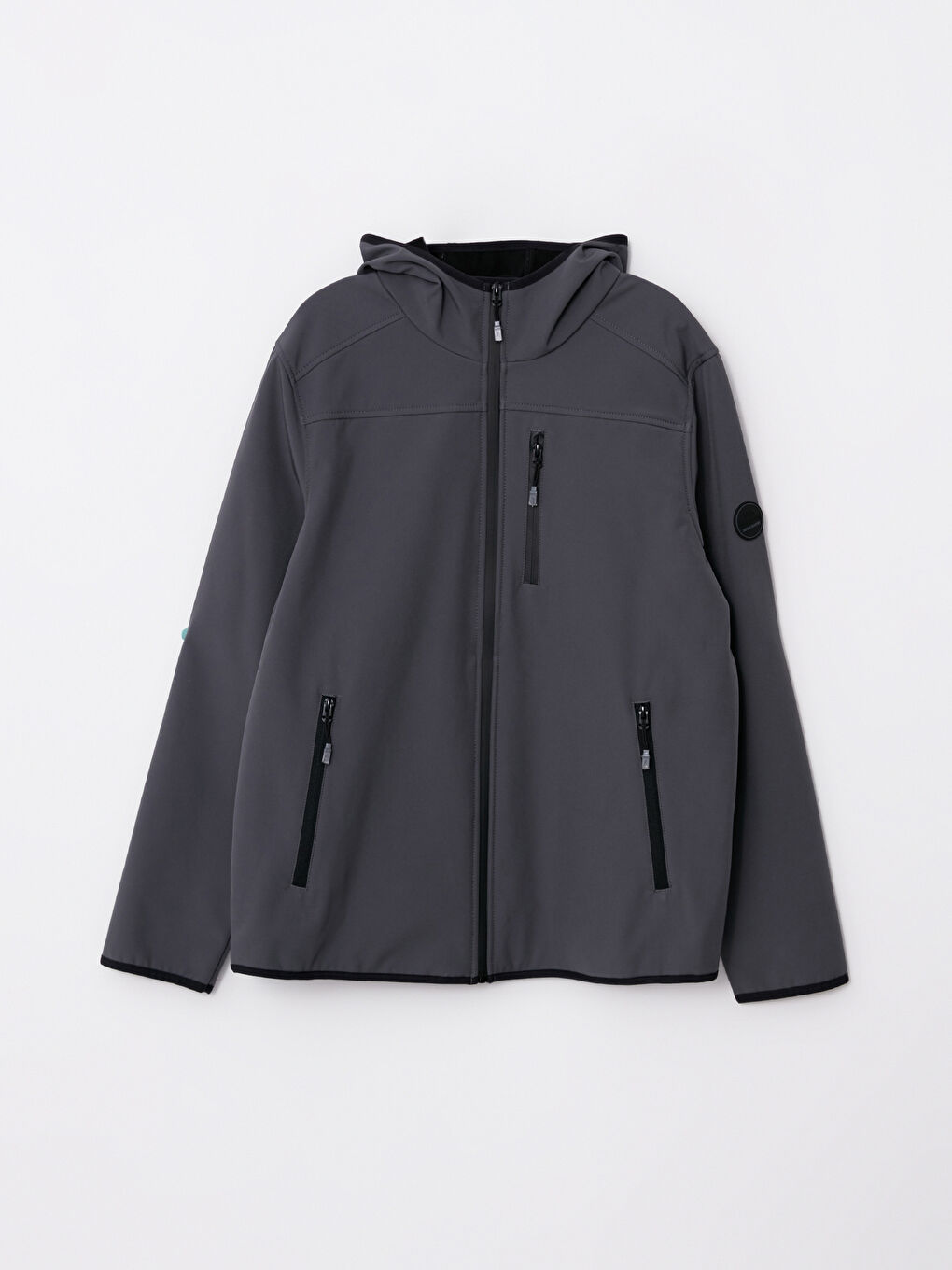 Regular Fit Hooded Men's Raincoat-13