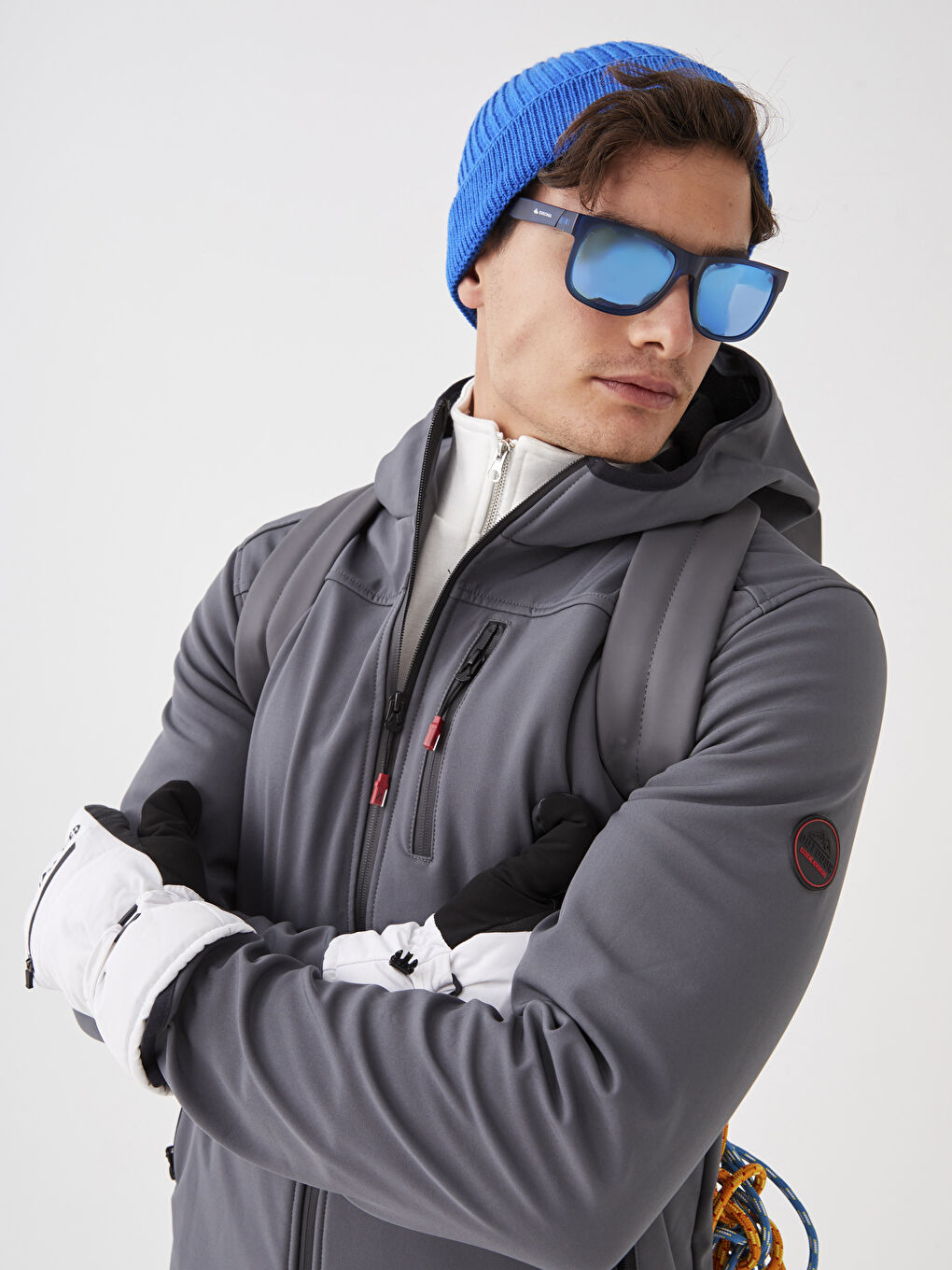 Regular Fit Hooded Men's Raincoat