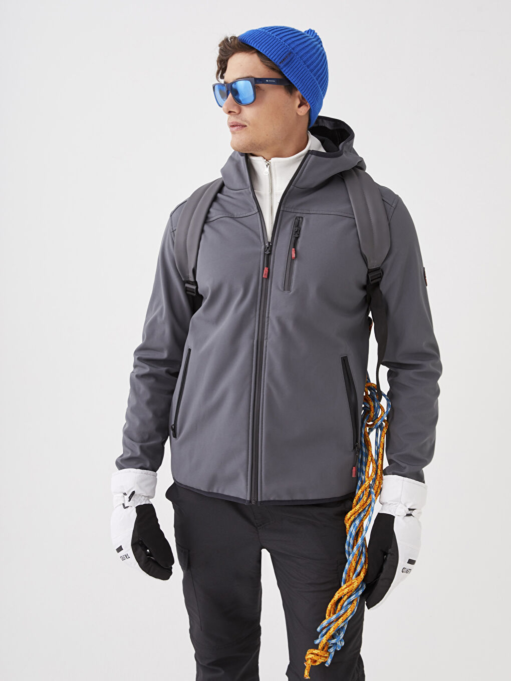 Regular Fit Hooded Men's Raincoat-2