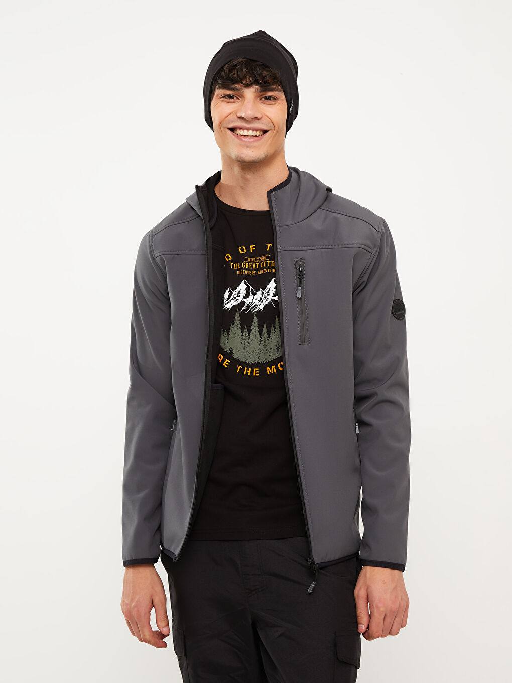 Regular Fit Hooded Men's Raincoat-5