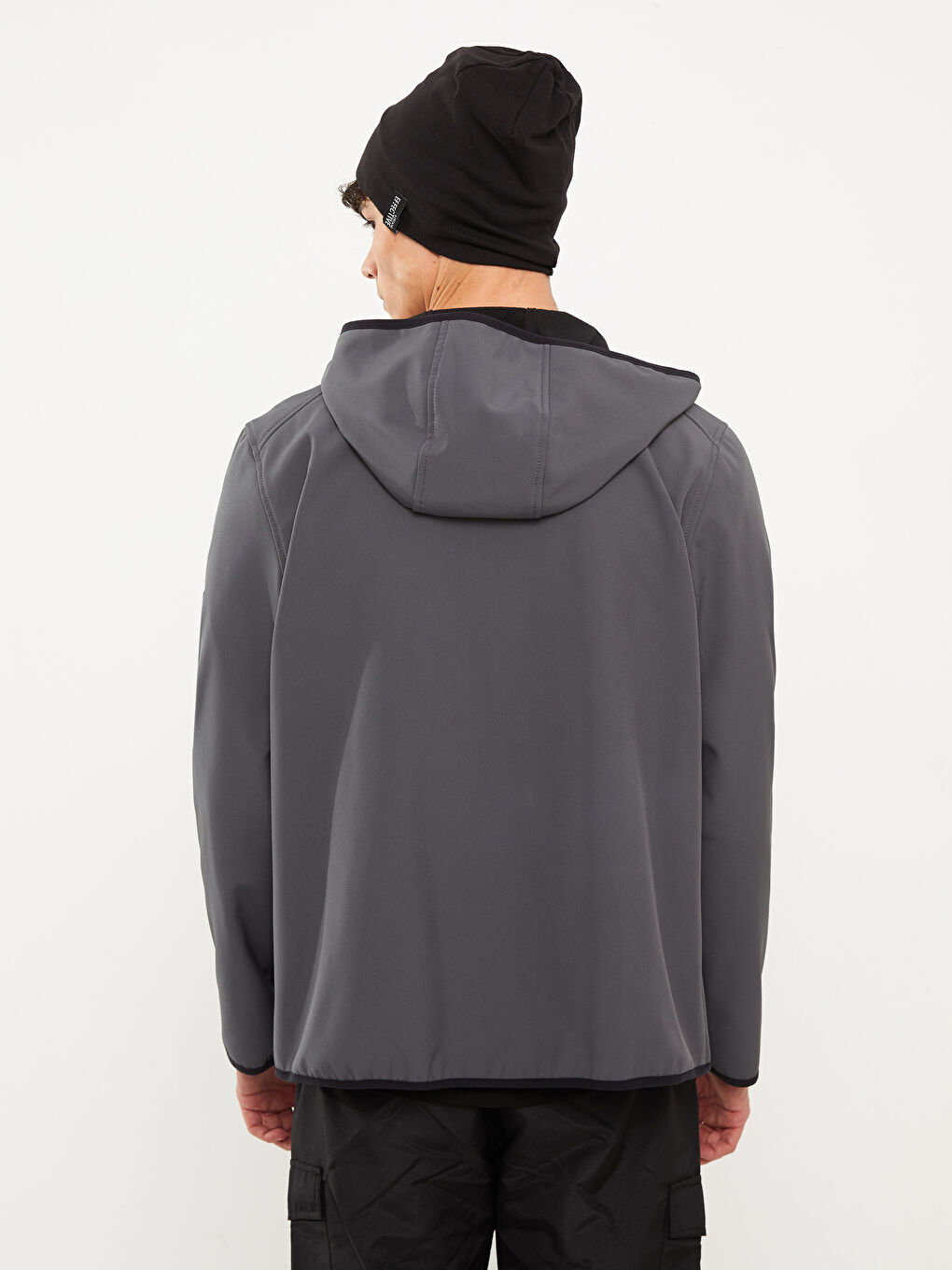 Regular Fit Hooded Men's Raincoat-12