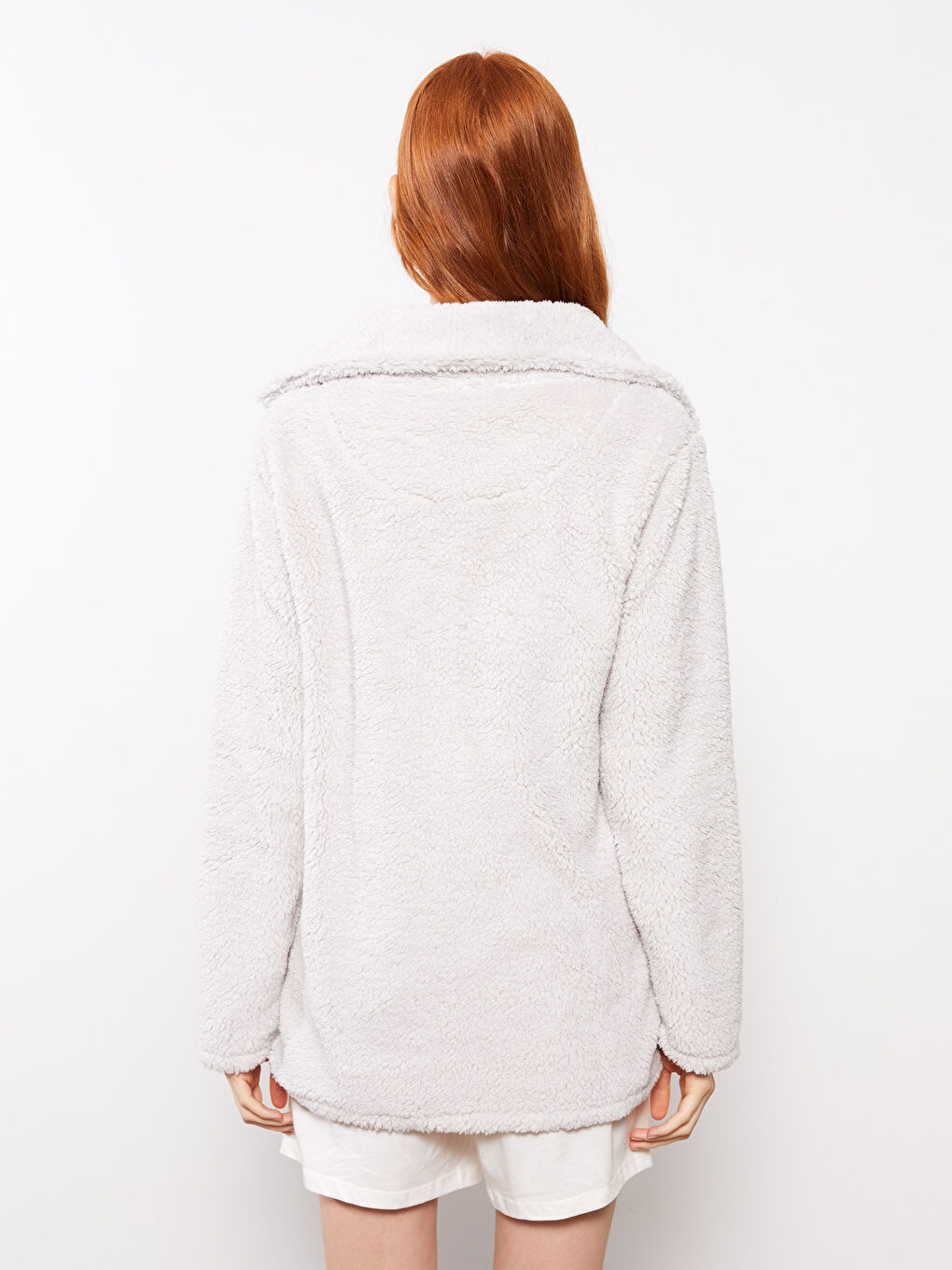 Rollkragen Regulär Langarm Pyjama-Oberteil für Damen-4