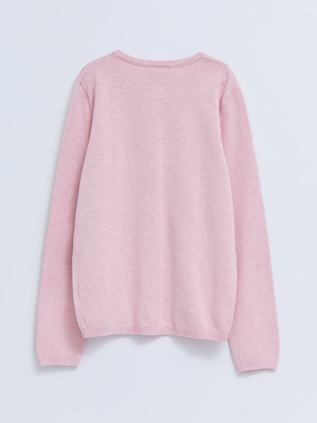 LCW Kids Bisiklet Yaka Basic Uzun Kollu Kız Çocuk Triko Hırka -W21115Z4-E6R