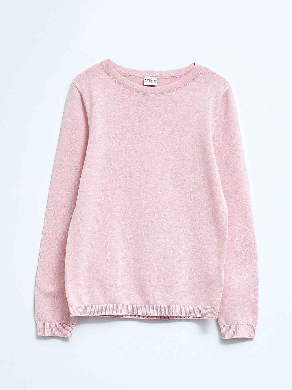 Crew Neck Basic Long Sleeve Girls' Knitwear Sweater