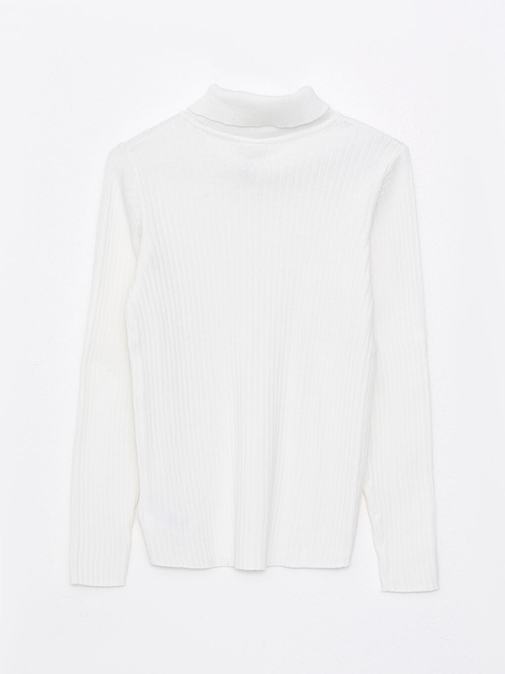 Қыздарға арналған биік жағалы ұзын жең трикотаж жемпір-1