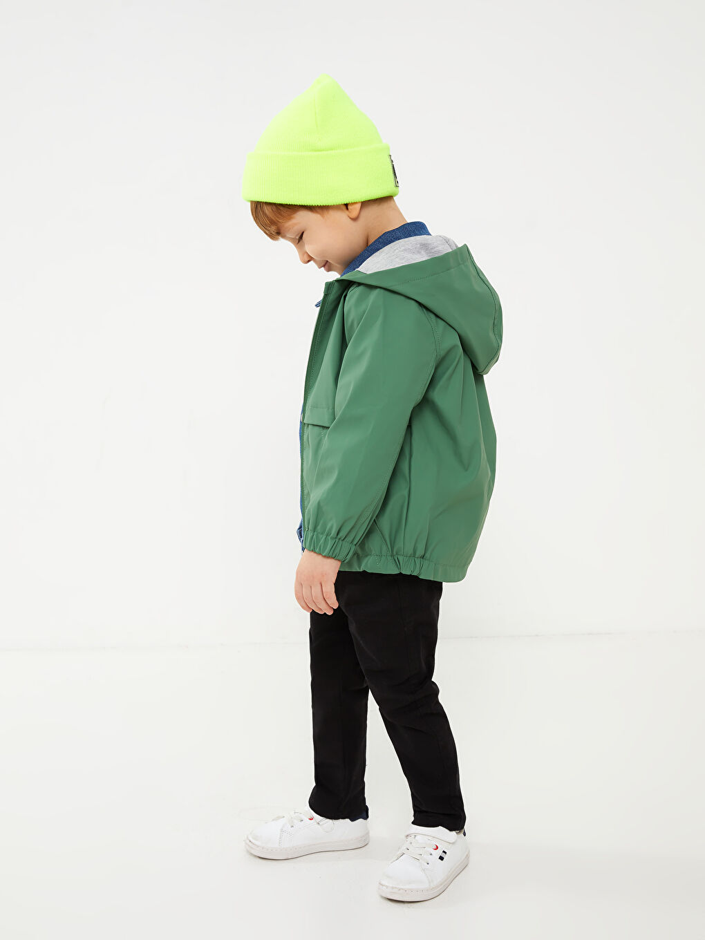 Hooded Long Sleeve Basic Baby Boy Coat-3