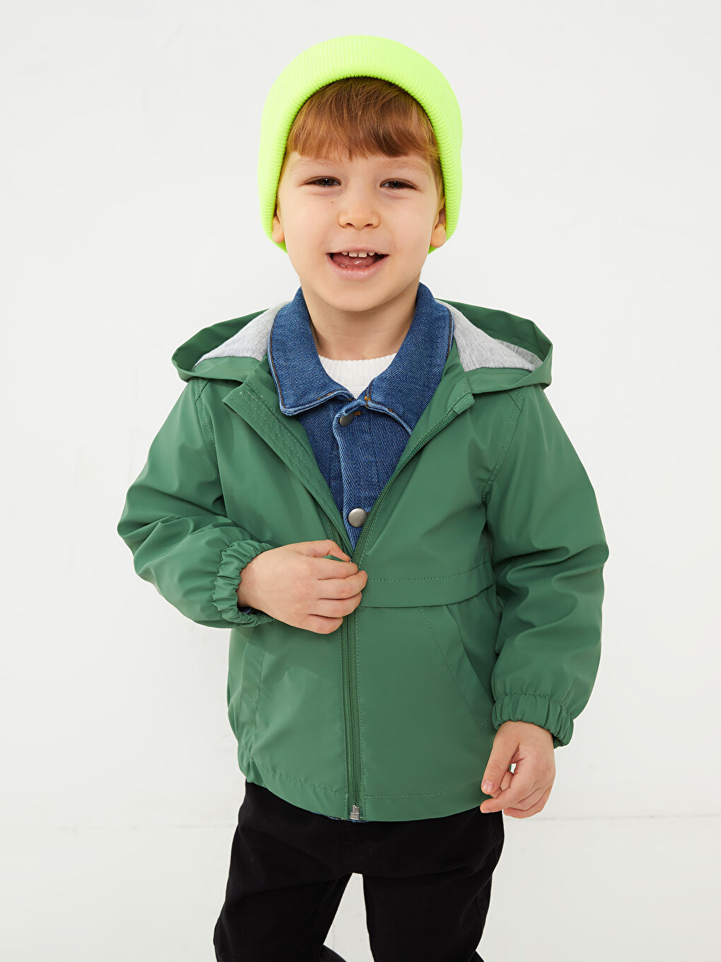 Hooded Long Sleeve Basic Baby Boy Coat