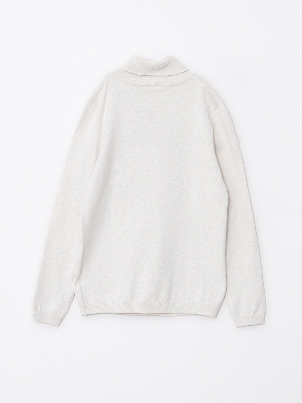 Биік жағалы принтті ұзын жеңді қыздарға арналған трикотаж жемпір-1