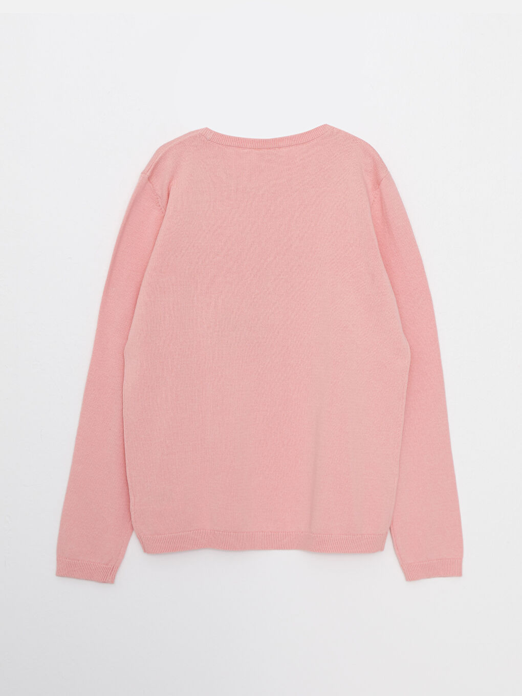 Crew Neck Printed Long Sleeve Girl Tricot Sweater-1