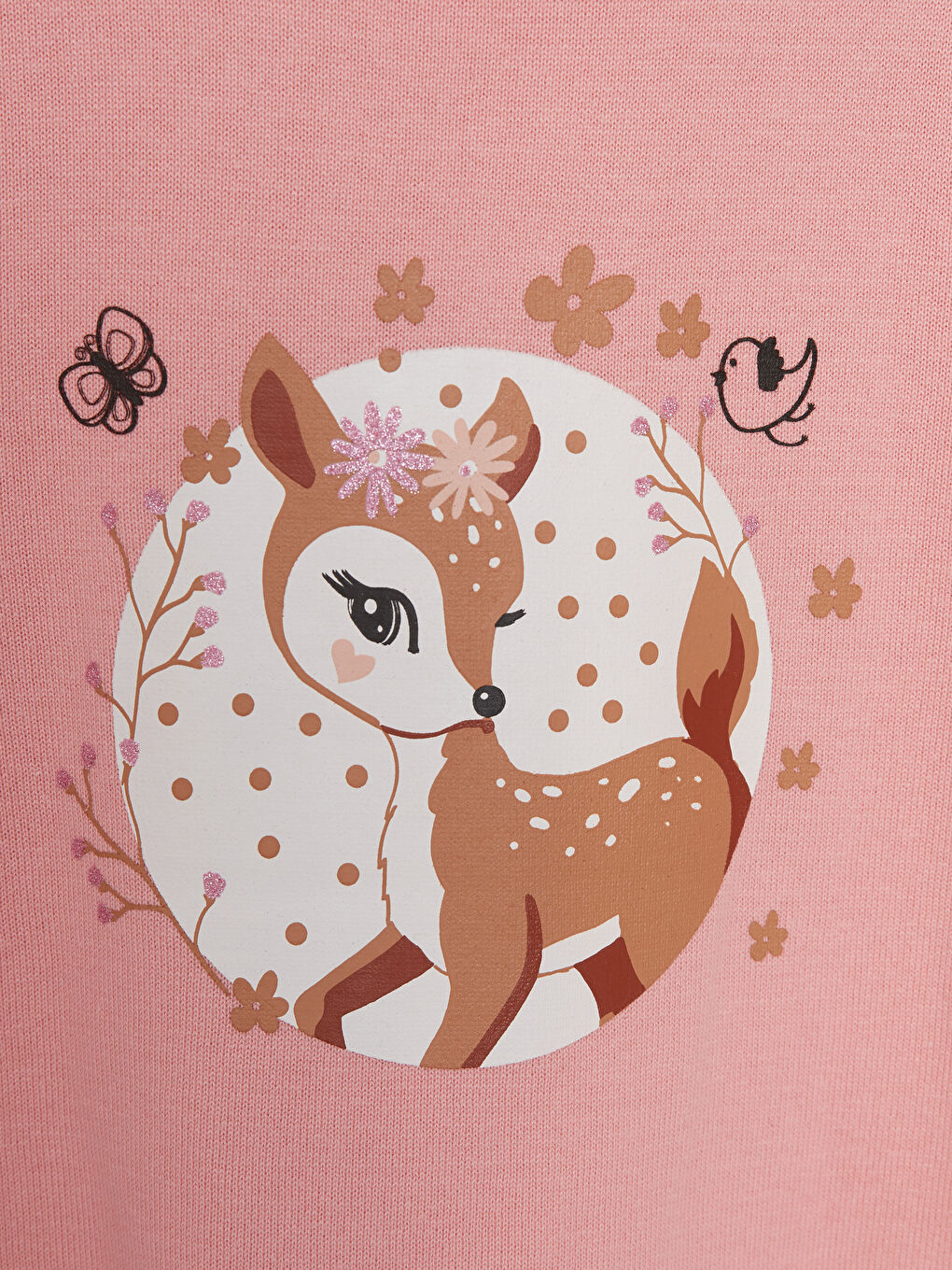 Crew Neck Printed Long Sleeve Girl Tricot Sweater-2