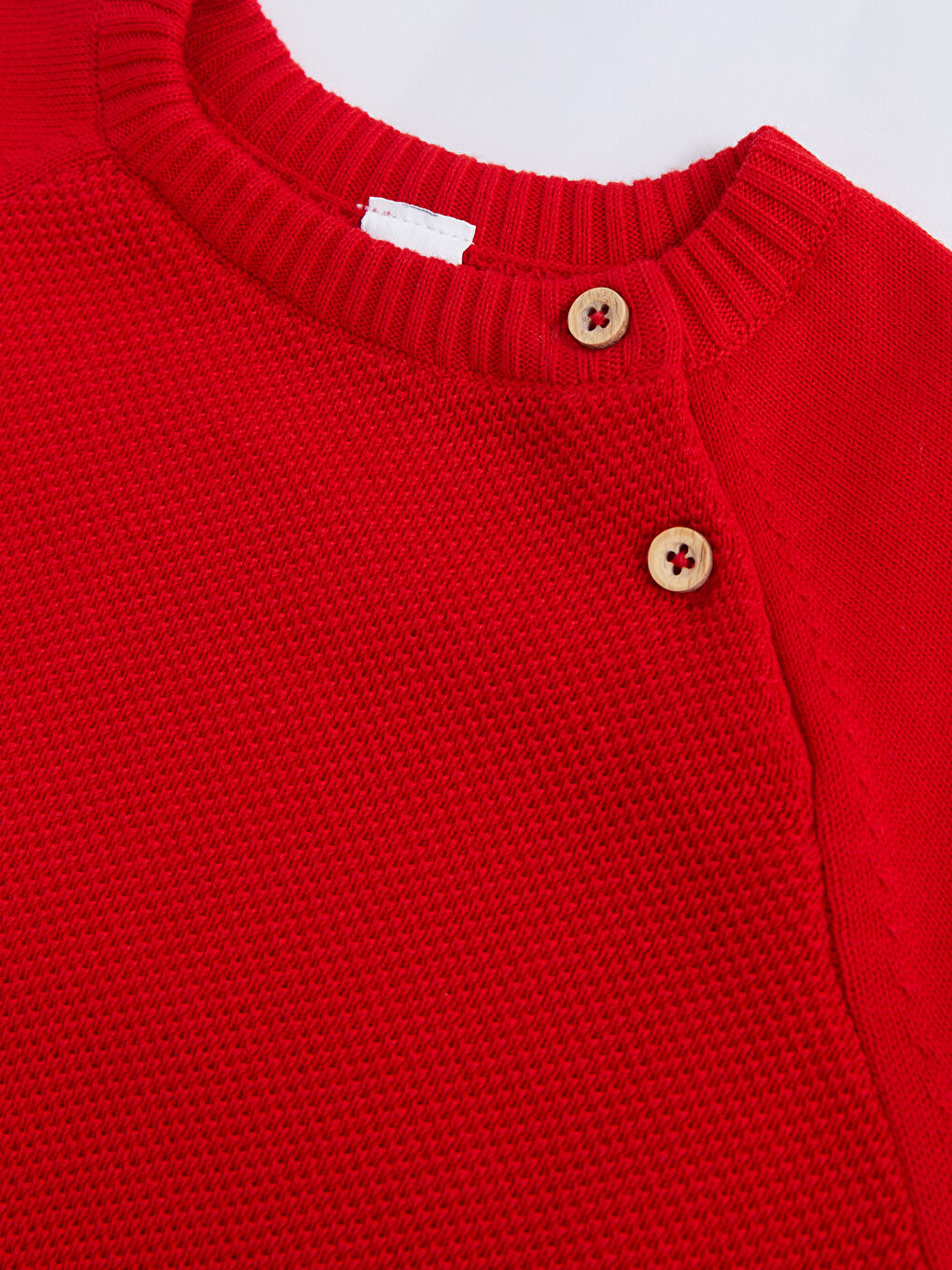 LCW baby Crew Neck Self Patterned Baby Boy Knitwear Sweater -W21143Z1-GZX
