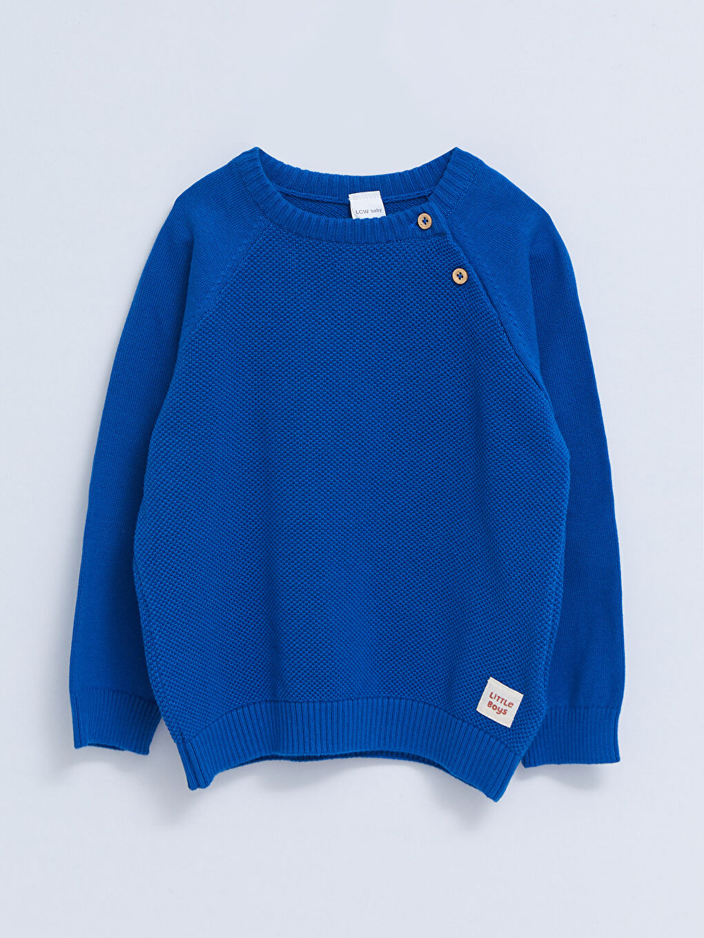 LCW baby Crew Neck Self Patterned Baby Boy Knitwear Sweater -W21143Z1-JVH