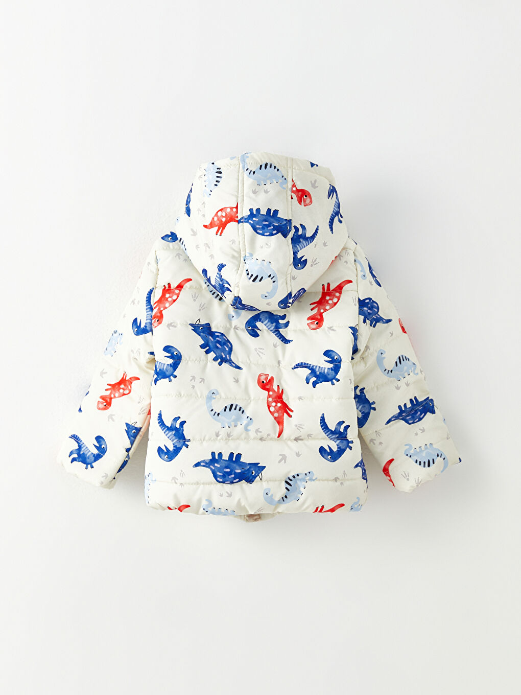 Hooded Long Sleeve Patterned Baby Boy Coat-5