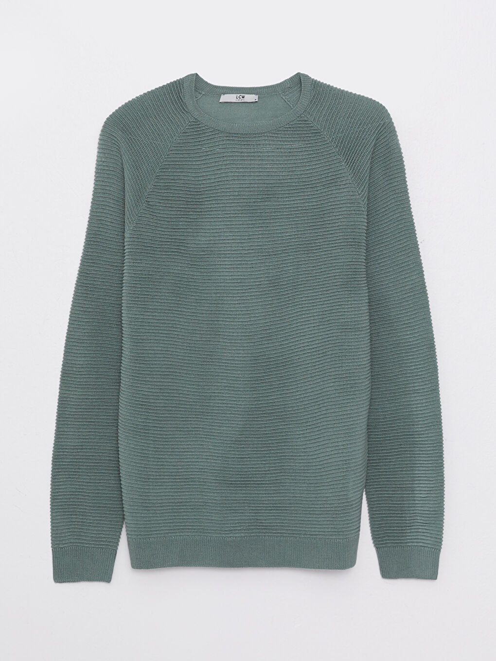 بلوفر تريكو كم طويل بياقة دائرية للرجال-5