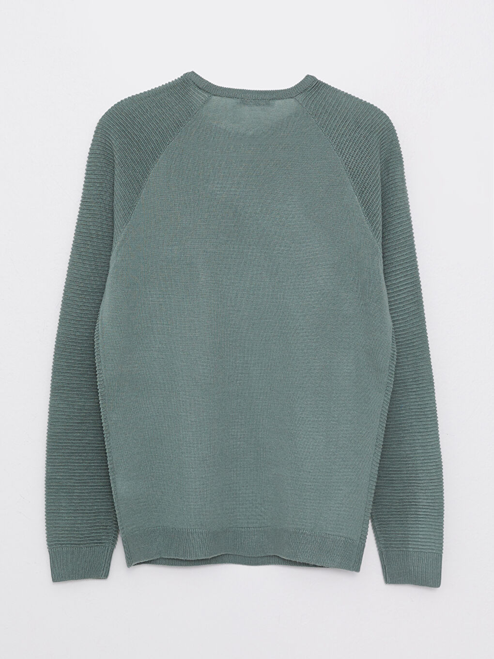 بلوفر تريكو كم طويل بياقة دائرية للرجال-6