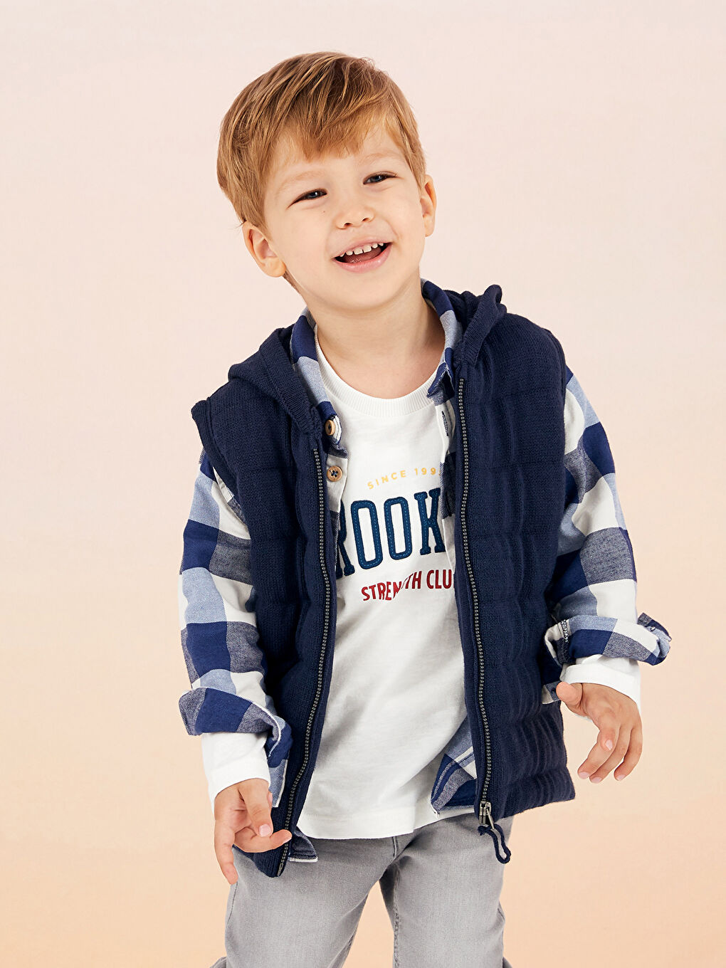 Doudoune Sans Manches Zippée À Capuche Bébé Garçon