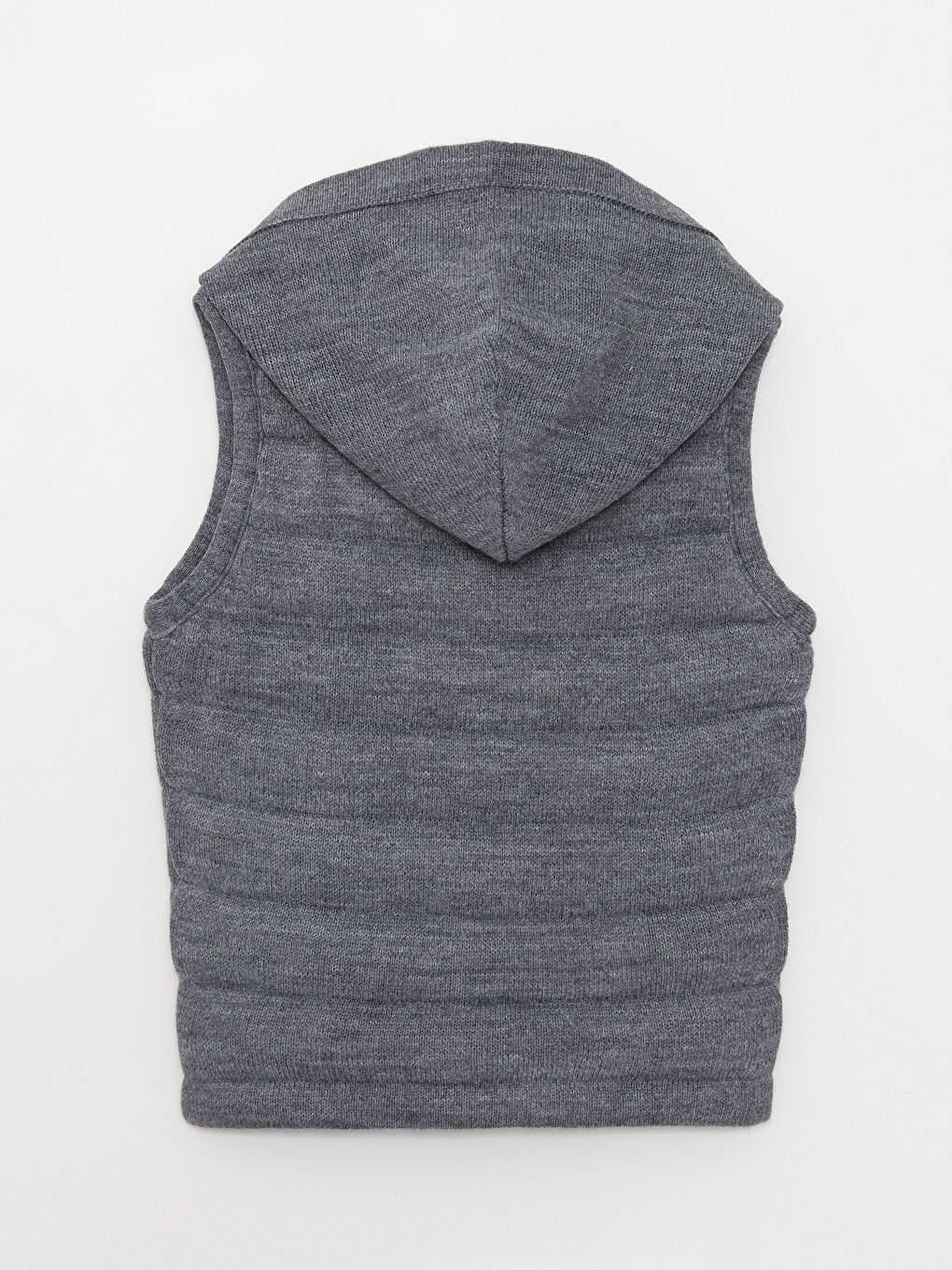 Antrasit Kapüşonlu Fermuarlı Erkek Bebek Yelek-1