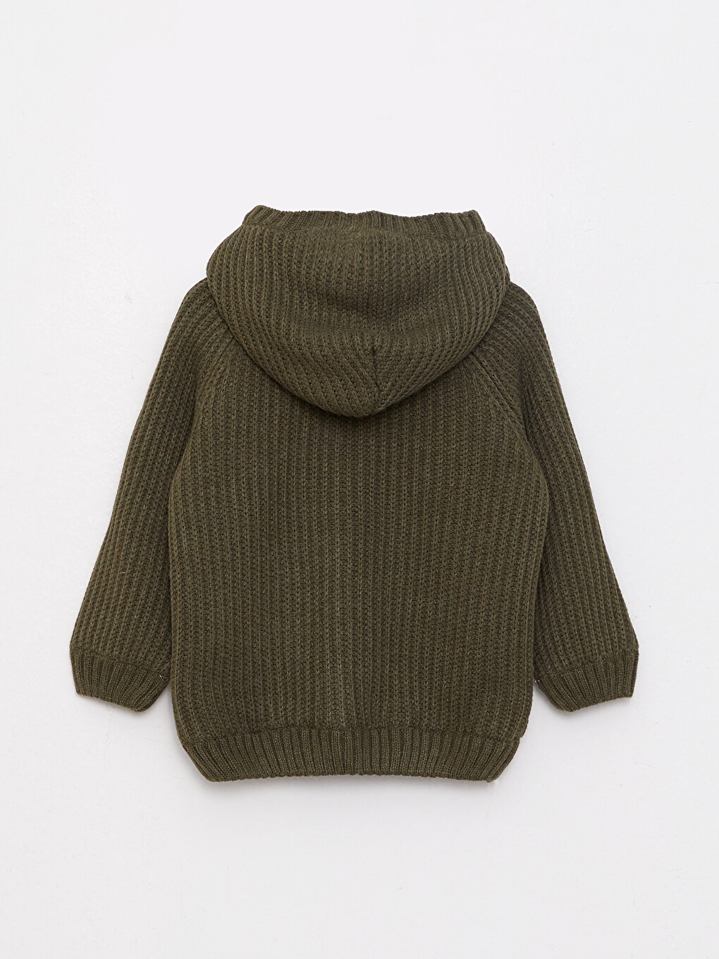 Hooded Long Sleeve Basic Baby Boy Knitwear Cardigan-1
