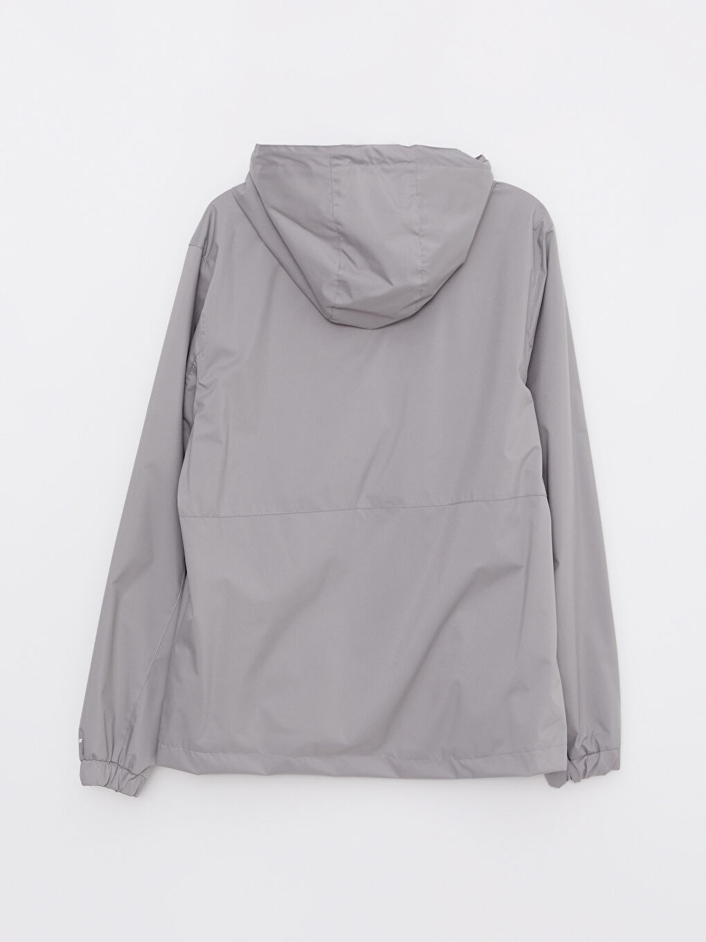 Bej Standart Kalıp Kapüşonlu İnce Erkek Yağmurluk-7