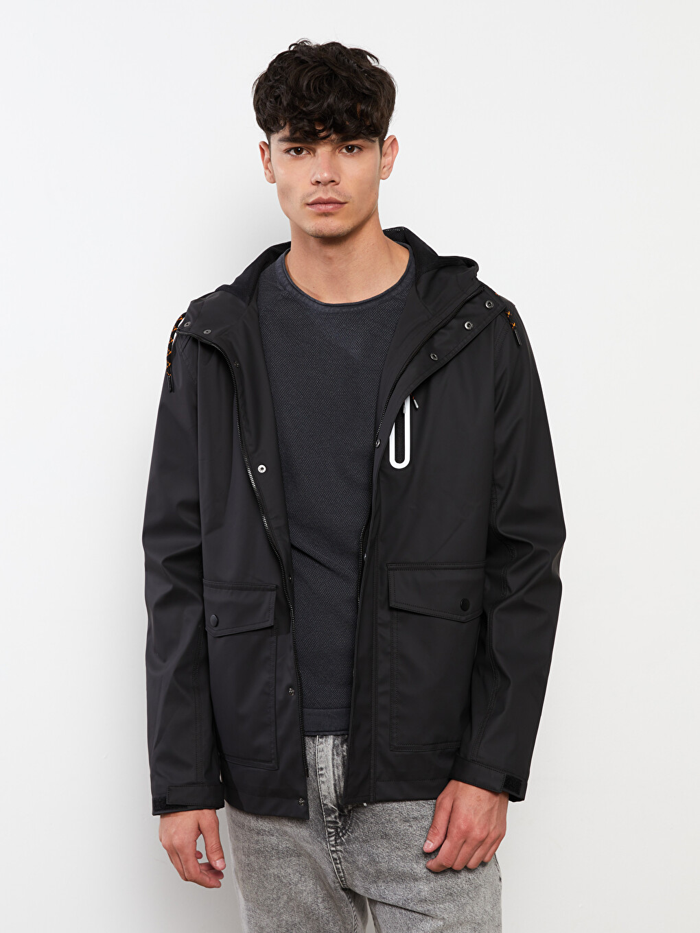XSIDE Regular Fit Hooded Men's Faux Leather Coat - W21193Z8-CVL
