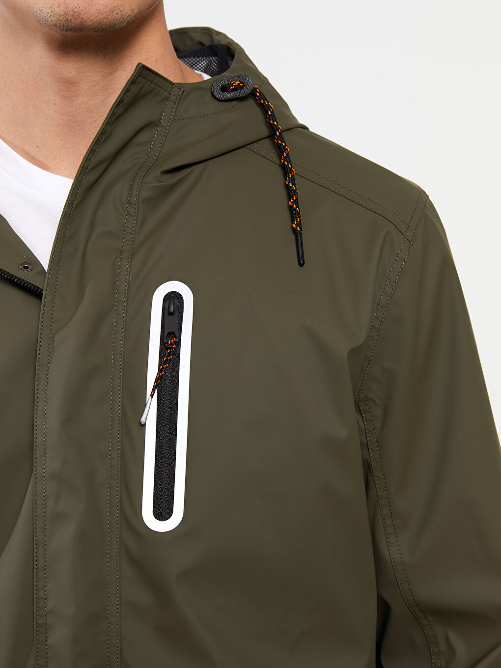 LCW Casual Manteau en Similicuir à Capuche pour Hommes Coupe Régulière -W21193Z8-J2L