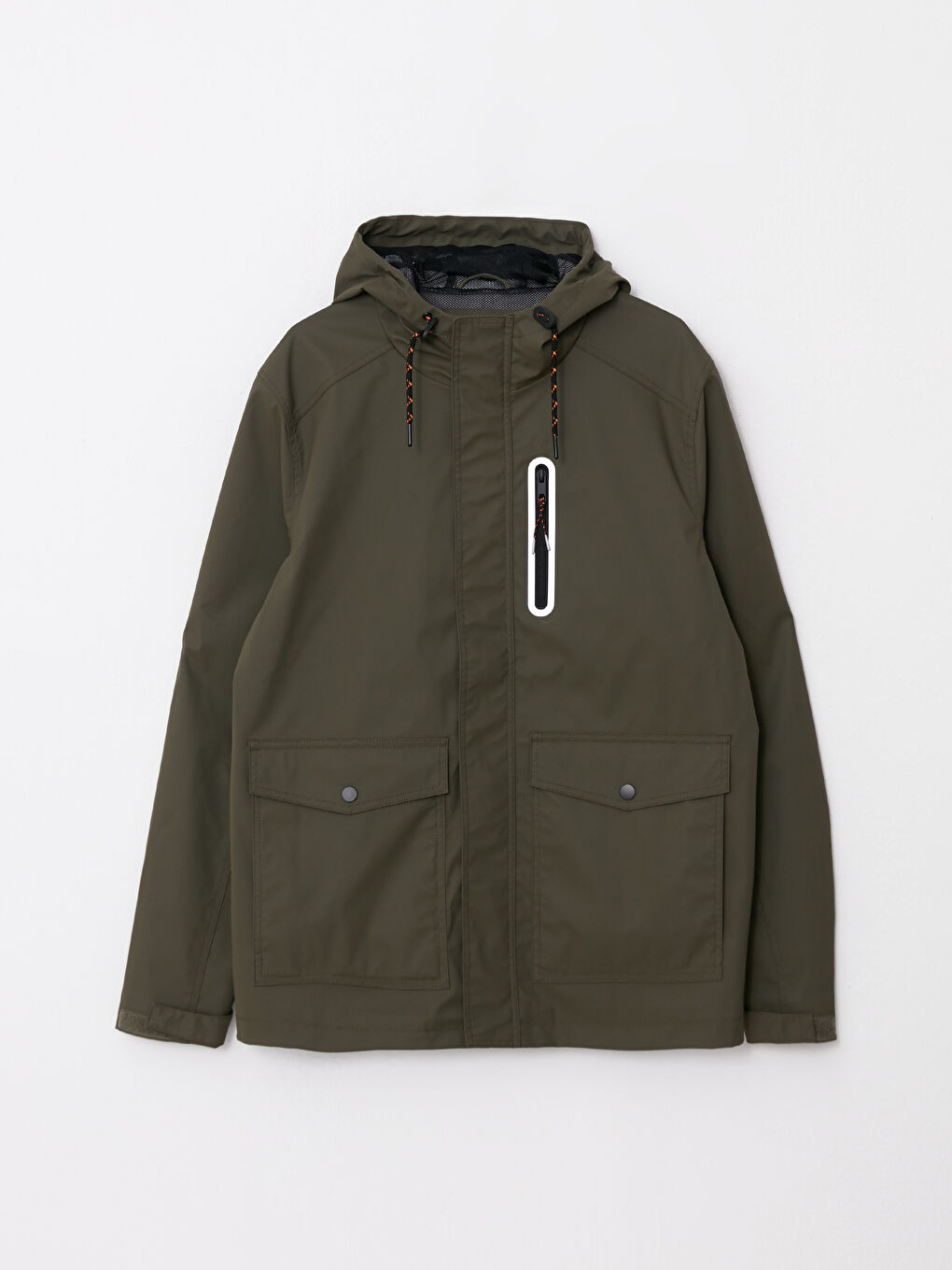 Regular Fit Hooded Men's Faux Leather Coat-5