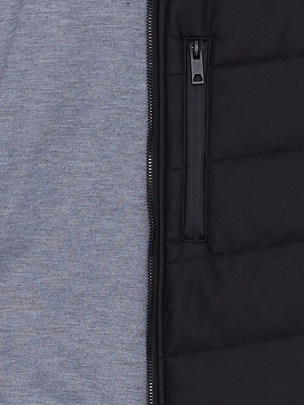 Standard Fit Collared Neck Men's Leather Look Coat-7