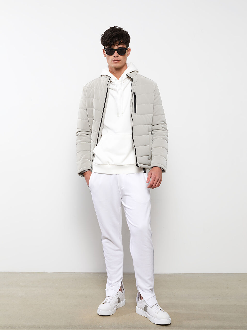 Manteau en Similicuir à Col Chemise pour Hommes Coupe Standard