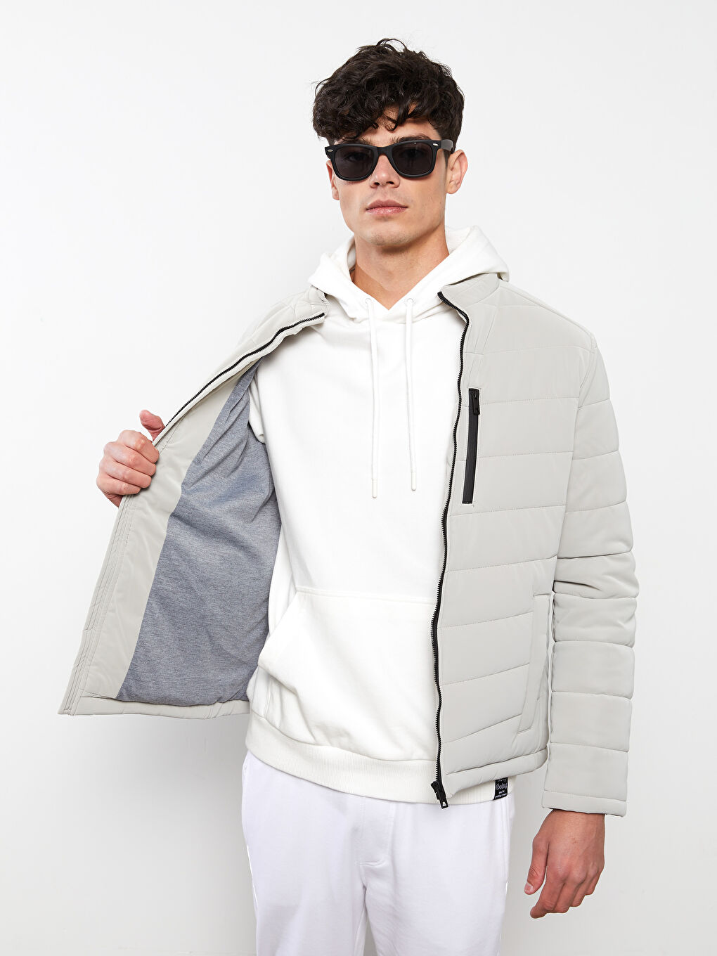 Manteau en Similicuir à Col Chemise pour Hommes Coupe Standard-2