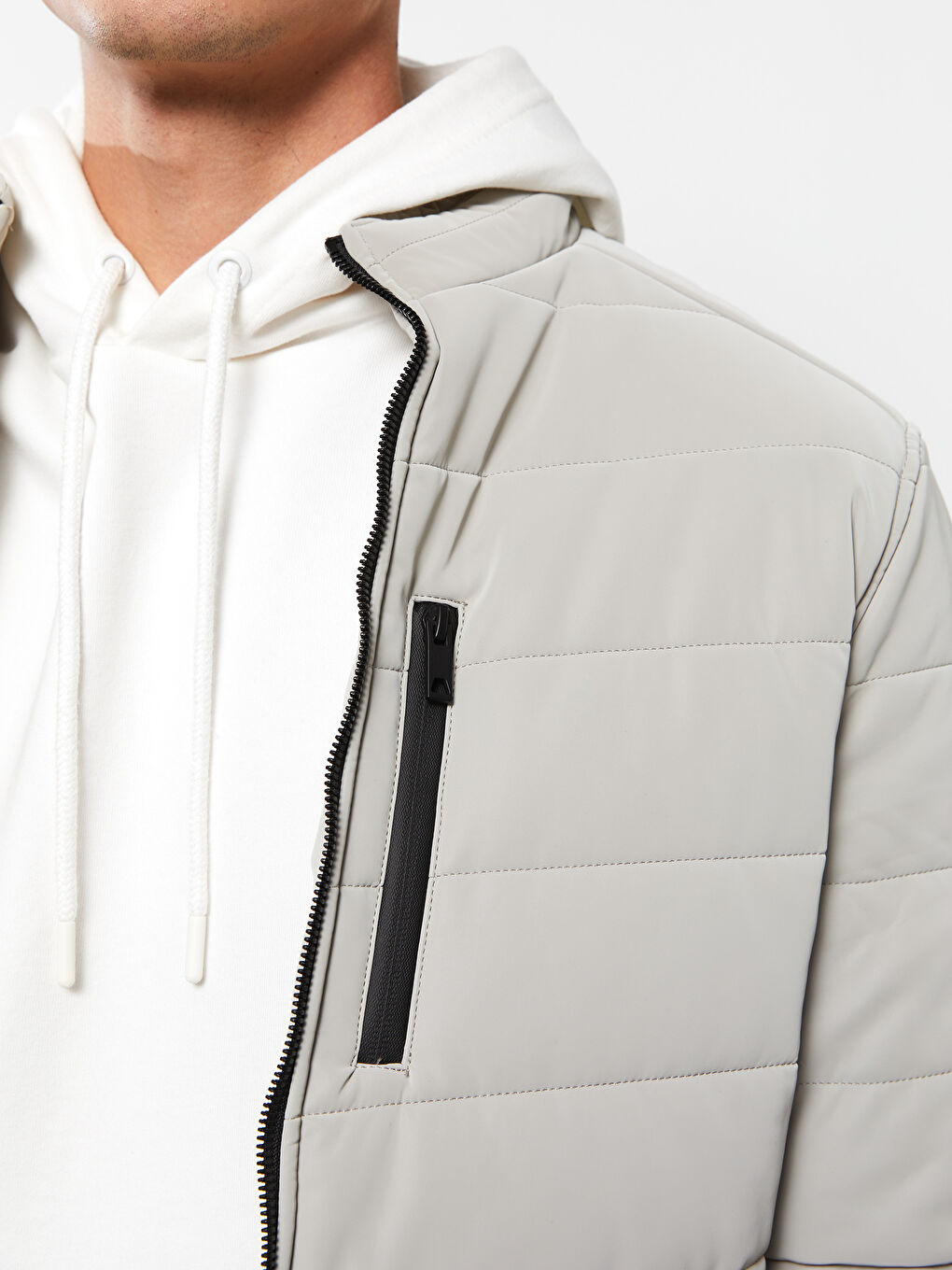 Manteau en Similicuir à Col Chemise pour Hommes Coupe Standard-3