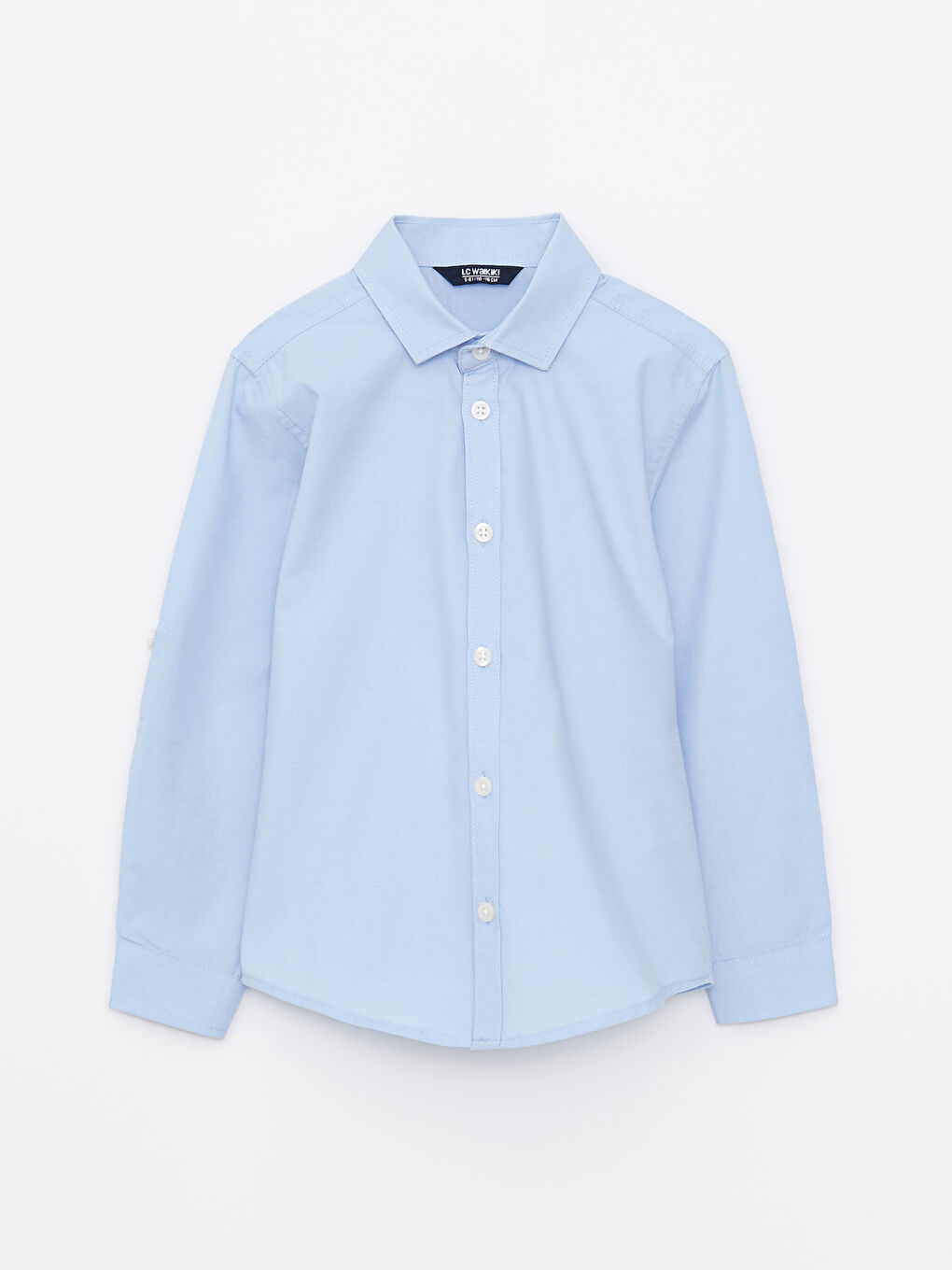 LCW Kids Basic Long Sleeve Poplin Boy Shirt -W21204Z4-J0M