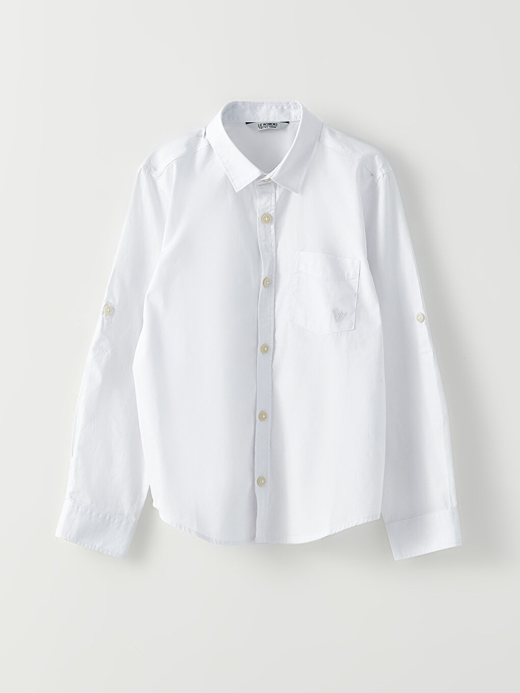 LCW Kids Basic Uzun Kollu Poplin Erkek Çocuk Gömlek -W21205Z4-R9K