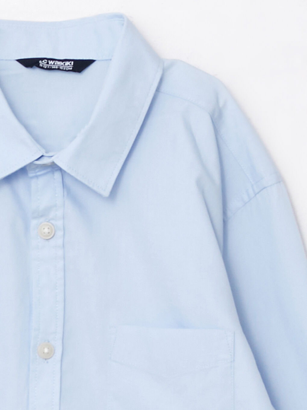 LCW Kids Mavi Basic Uzun Kollu Poplin Erkek Çocuk Gömlek - 2