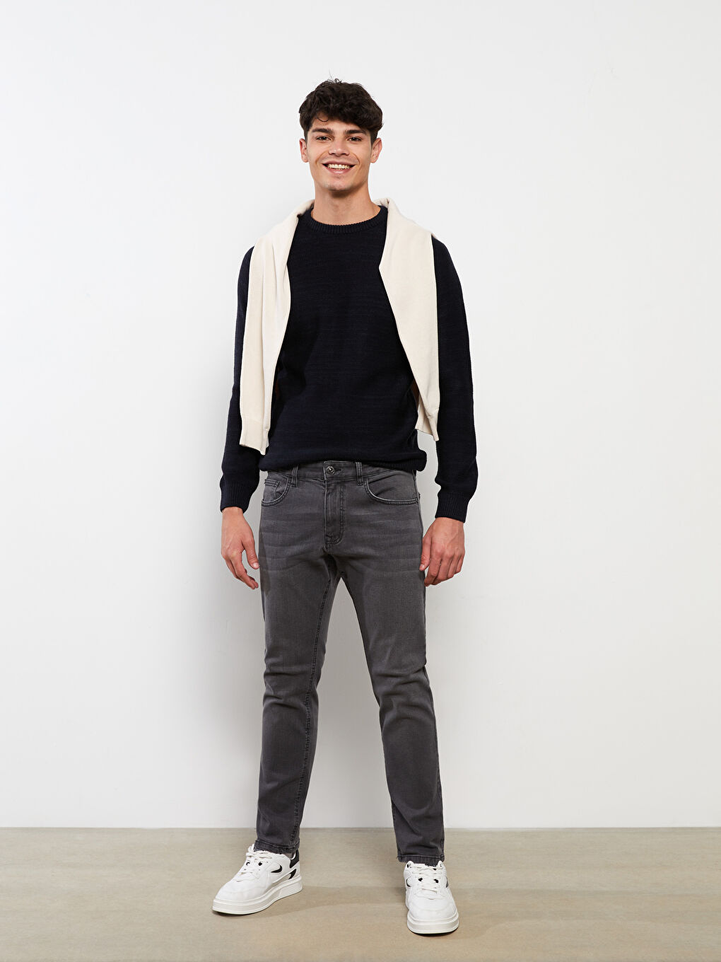 XSIDE Crew Neck Long Sleeve Men's Tricot Sweater -W21207Z8-J2Y