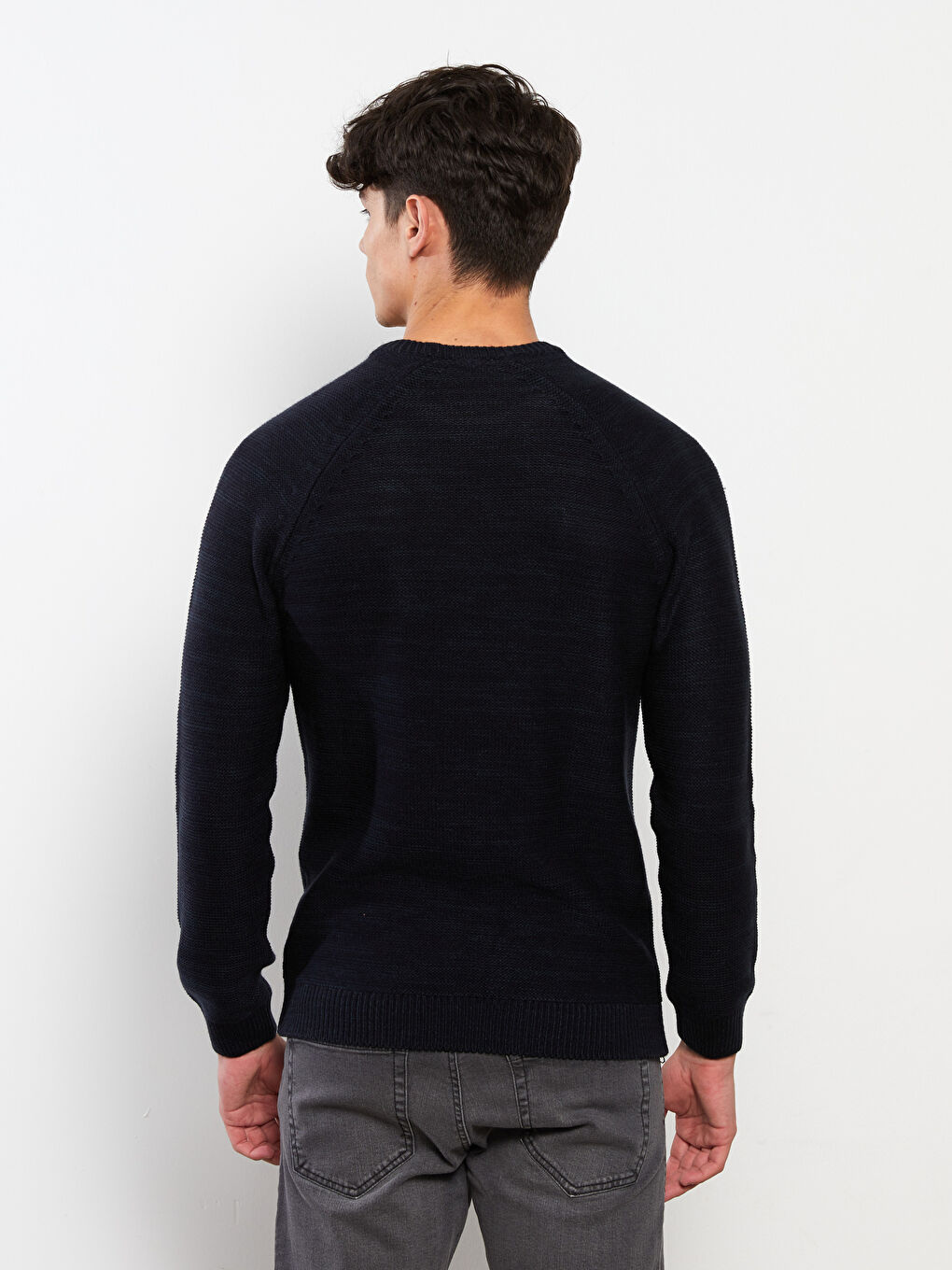XSIDE Crew Neck Long Sleeve Men's Tricot Sweater -W21207Z8-J2Y