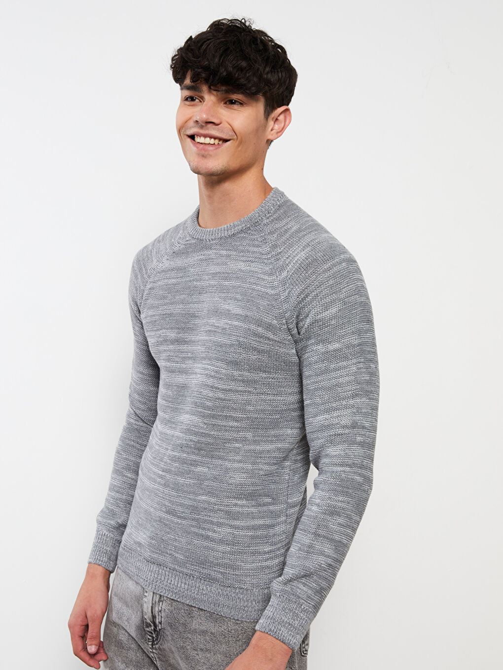 XSIDE Crew Neck Long Sleeve Men's Tricot Sweater -W21207Z8-LAL